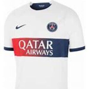Nike Men's PSG 2023/24 Stadium Away Dri-FIT Soccer Jersey White DX2693-101